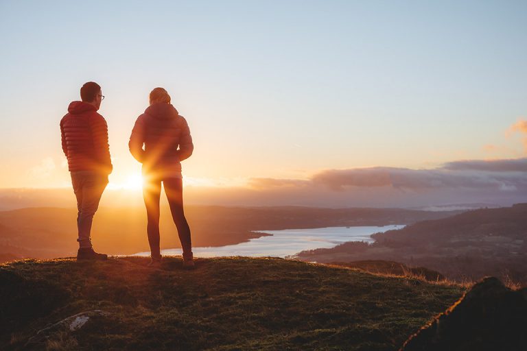 Couple sunrise from Loughrigg Fell
